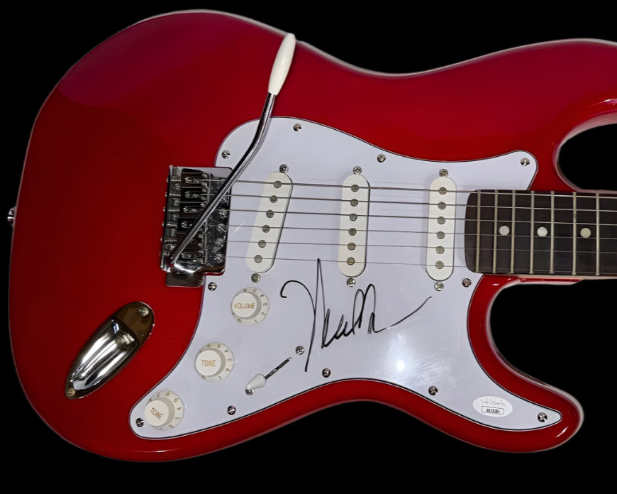 Neal Schon Signed Red Guitar (Journey) - JSA COA